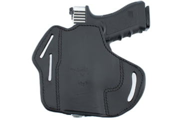 Image of Texas 1836 Three Slots - Open Top OWB Holster, Right Hand, Most Glock Full Size 9mm/.40 and Similar Frame, With No Attachment, Black, TX-3SLOTS-OT-300