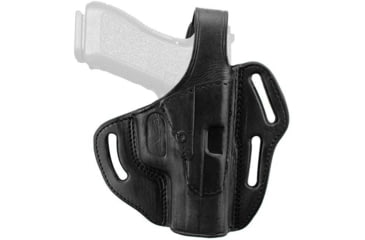 Image of Texas 1836 Three Slots - Thumb Release OWB Holster, Right Hand, Glock 19, SIG Sauer P320 X-Compact, With No Attachment, Black, TX-3SLOTS-TB-520