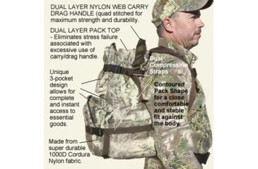 Image of Texas Hunt Co T.H.E. Pack w/3-Pocket Design, MOBU Mossy Oak Break Up 200190105