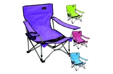 Image of Texsport Bright Beach Chair, Steel Frame, 21.0" x 21.0" x 27.0", Fabric Assorted Seat 15140TEX