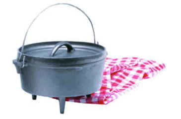 Image of Texsport Cast Iron 20 qt Dutch Oven w/Legs 14487