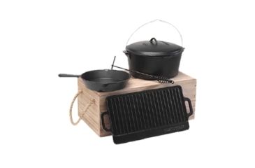 Image of Texsport Cookware Set, 1 gal Dutch Oven, 9.50" Diameter Skillet, Griddle 14001TEX