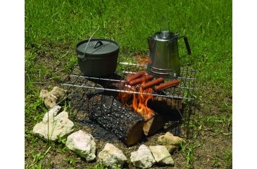 Image of Texsport Deluxe Folding Camp Grill,24x12in,Nickel Plated 15106