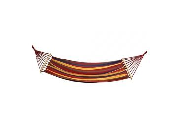 Image of Texsport Red Rainbow Striped Hammock, Cedar Point with Stand, 400 lb. Capacity 191126