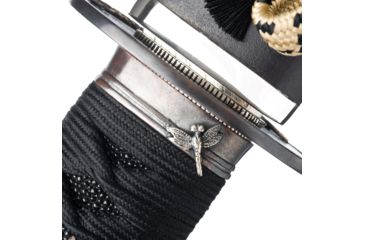 Image of Thaitsuki Nihonto Tonbo Sanmai Katana Limited Edition, 29in Hand Forged And Folded High Carbon Steel Blade, Blackened Copper Tsuba With Silver Dragonfly, S04LE