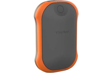 Image of THAW Rechargeable Hand Warmer, Large, Grey/Orange, THA-HND-0013