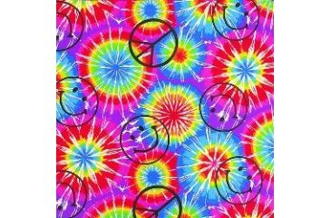 Image of Carolina Manufacturing Deluxe Bandana, Smiley Face on Tie-Dye, Small 511669