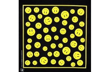 Image of Carolina Manufacturing Deluxe Bandana, Smiley Face, Small 511677