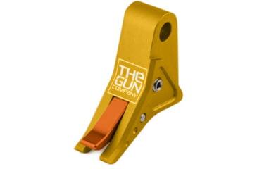 Image of The Gun Company Gen 1-5 SS Trigger, Gold Shoe/Orange Safety, Gold/Orange, TGC-SS-TRG-GOLD-OR