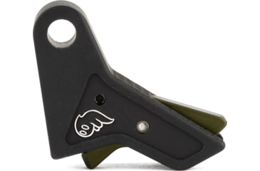 Image of The Gun Company Gen 3/4 TWP Trigger, Black Shoe, OD Green Safety, TWP-TRG-BLK-ODGRN