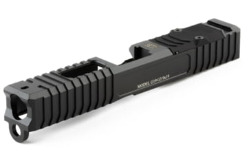 Image of The Gun Company LVL-2 Combat Duty Enhanced, Glock 19 Slide, Top Barrel Peep Window Only, Stripped, Black, FDE or Gray, TGC-GLK-LVL-2-CD-BLK-G319-EC