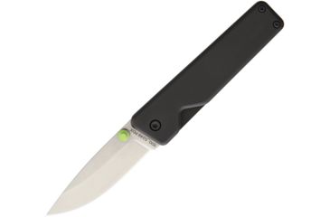 Image of The James Brand The Chapter Framelock Black Folding Knife,2.75in,D2 Tool Steel,Standard Edge,Satin,Black,Titanium Handle TJBP2001