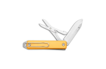 Image of The James Brand The James Brand The Ellis Lockback Knife Tool w/Scissors Canary 2.75" SatSer, Orange, Sandvik 12C27, adult, BHQ-176311