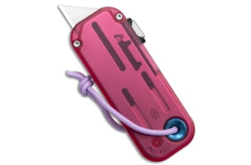 Image of The James Brand The James Brand The Palmer Clear Utility Knife Mulberry + Blue Al 0.56" Satin, Red/Blue, -, adult, BHQ-235032