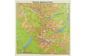 Image of The Printed Image Glacier National Park Topo Ban 522