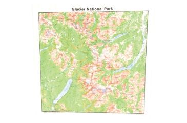 Image of The Printed Image Glacier National Park Topo Ban 522