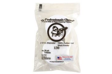 Image of The Professionals Choice 100% Cotton Knit White Round Patches, 2.25in, Small, 30 cal./7.62mm, 130pk R32