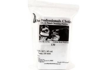Image of The Professionals Choice 100% Cotton Knit White Square Patches, 2.5x2.5, Small, 38/357/9mm/10mm, 130pk 13