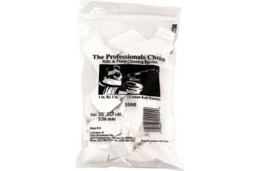 Image of The Professionals Choice 100% Cotton Knit White Square Patches, 1x1, Large, 22/.223 cal./5.56mm, 1000pk 4