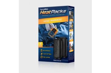Image of Heat Packs - Rechargeable Hand Warmers, One Pair w/2 USB Cords and Wall Charger, Black