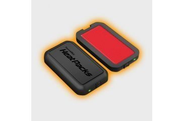 Image of Heat Packs - Rechargeable Hand Warmers, One Pair w/2 USB Cords and Wall Charger, Black