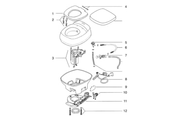 Image of Thetford Aqua-Magic Aurora - Seat And Cover, Parchment, 36769
