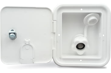 Image of Thetford City/Gravity Water Hatch With Plastic Check Valve, Polar White, 94226