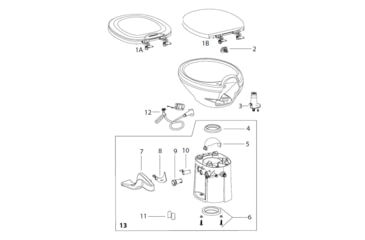 Image of Thetford Nozzle For Aqua Magic Style II Toilets Bone, 34125