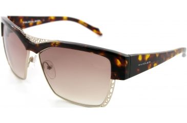 Image of Thierry Mugler 10199 Tortoise-Gold Frame, Brown Gradient Lenses Frame Womens Sunglasses, 60-12-125 10199-C3