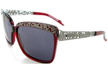 Image of Thierry Mugler 10207 Burgundy-Mat Gunmetal Frame, Brown Gradient Lenses Frame Womens Sunglasses, 58-14-125 10207-C8