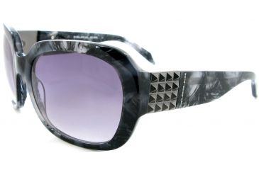 Image of Thierry Mugler 10211 Black-Grey Marble Frame, Purple Gradient Lenses Frame Womens Sunglasses, 57-18-125 10211-C5