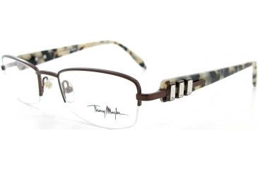 Image of Thierry Mugler Single Vision Prescription Eyeglasses 9273 Brown-Tortoise Frame, Women, 50-19-135 9273-C4RX