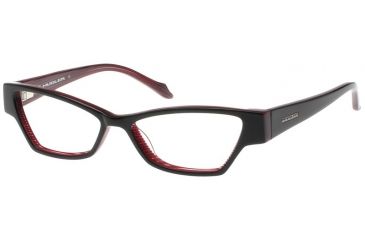 Image of Thierry Mugler Single Vision Prescription Eyeglasses 9300 Black-Plum Frame, Women, 52-15-135 9300-C2RX