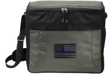 Image of Thin Blue Line 24 Can Cooler, Subdued - TBL-COOLER-24-BLKGRAY-SUBDUED