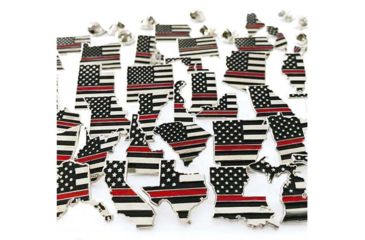 Image of Thin Blue Line Alabama, Thin Red Line American Flag Pin - AL-TRL-PIN