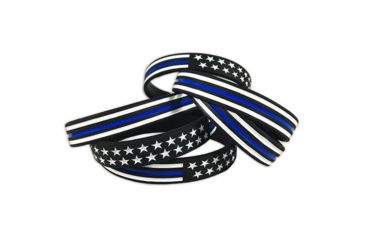 Image of Thin Blue Line American Flag Bracelet, X-small, 6 Inch, Thin Blue Line - TBL-AM-BR-6-1
