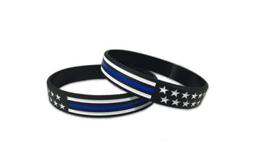 Image of Thin Blue Line American Flag Bracelet, X-small, 6 Inch, Thin Blue Line - TBL-AM-BR-6-1