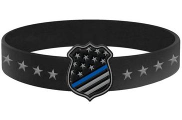 Image of Thin Blue Line American Flag Shield Bracelet, Thin Blue Line - TBL-AM-SHIELD-9