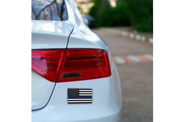 Image of Thin Blue Line American Flag Sticker, 6 X 4 Inches, Thin Blue Line - TBL-S-AMERICAN-64
