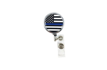 Image of Badge Reel - Thin Blue Line American Flag
