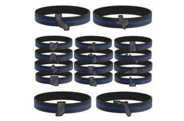 Image of Thin Blue Line Bracelet - 7 Inch - - BR-AL-TBL-7