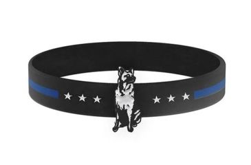 Image of Thin Blue Line Bracelet - 7 Inch - , Thin Blue Line - BR-K9-DOG-TBL-7