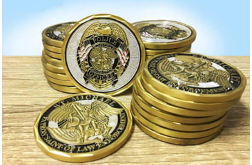 Image of Thin Blue Line Challenge Coin, Saint Michael - COIN-MICHAEL