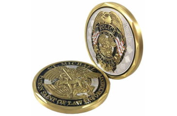 Image of Thin Blue Line Challenge Coin, Saint Michael, COIN-MICHAEL