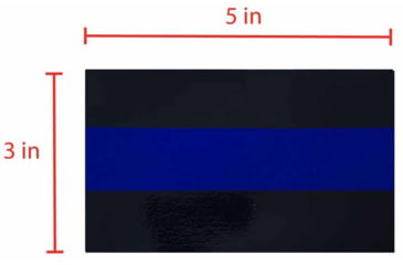 Image of Thin Blue Line Classic Car Decal, 3 X 5 Inches, Reflective - TBL-BB-REFLECT