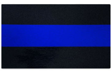 Image of Thin Blue Line Classic Car Decal, Reflective, 3x5in, TBL-BB-REFLECT