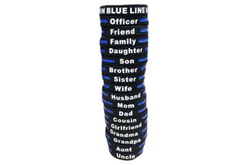 Image of Thin Blue Line Dispatch - Silicone Bracelet, 8 Inch, Thin Blue Line - TBL-DISPATCH-BR