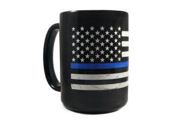 Image of Thin Blue Line American Coffee Mug, 11 Ounce - MUG-DIST-TBL-11