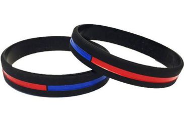 Image of Thin Blue Line Dual Bracelet - 9 Inch, Thin Red Line - TRBL-DUAL-BR-9