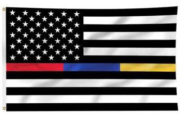 Image of Thin Blue Line Gold/blue/red Line American Flag, 3 X 5 Ft, Multi - GBR-AMERICAN-3X5